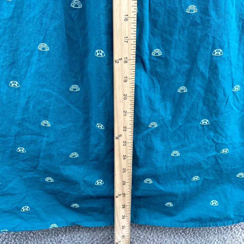 The North Face Baytrail Jacquard Shirt Mens XL Teal Short Sleeve Gorpcore Casual